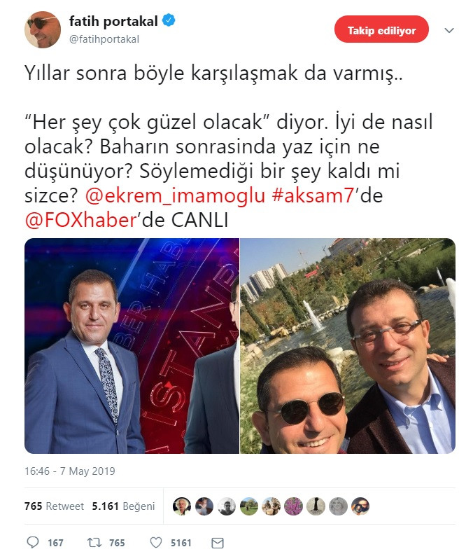 Ekrem İmamoğlu ve Fatih Portakal birlikte ilk kez canlı yayında FOX Ana Haber'de buluştu - Resim: 1