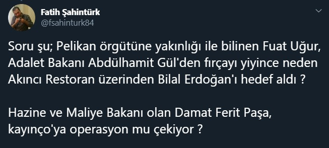 Fuat Uğur’un asıl hedefi Bilal Erdoğan mı? - Resim: 3