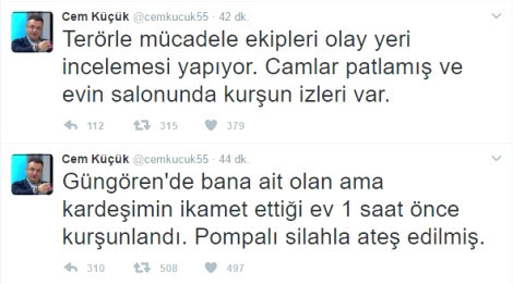 Son dakika haberler: Gazeteci Cem Küçük'ün evine silahlı saldırı - Resim: 1