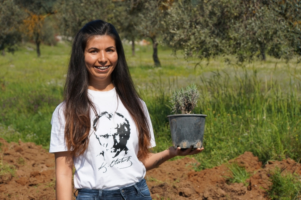 Bodrum Belediyesi'nden genç kadın girişimciye 500 lavanta fidesi - Resim: 1