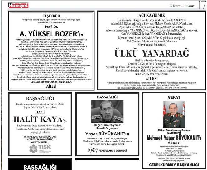 Genelkurmay'dan Büyükanıt için ilginç ölüm ilanı - Resim: 1