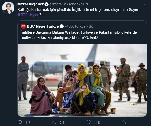 Akşener'den Erdoğan'a: İngilizlerin Taşeronu musun? - Resim: 1
