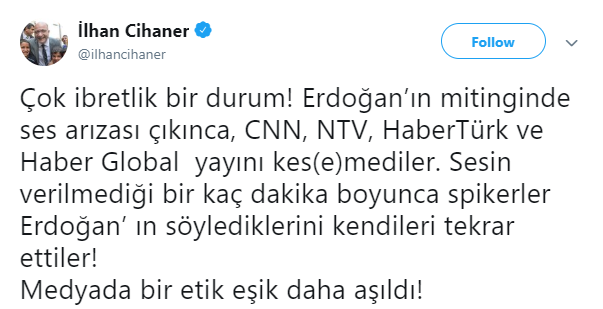 Erdoğan’ın mitinginde ses arızası çıkınca TV kanalları ne yaptı? - Resim: 1