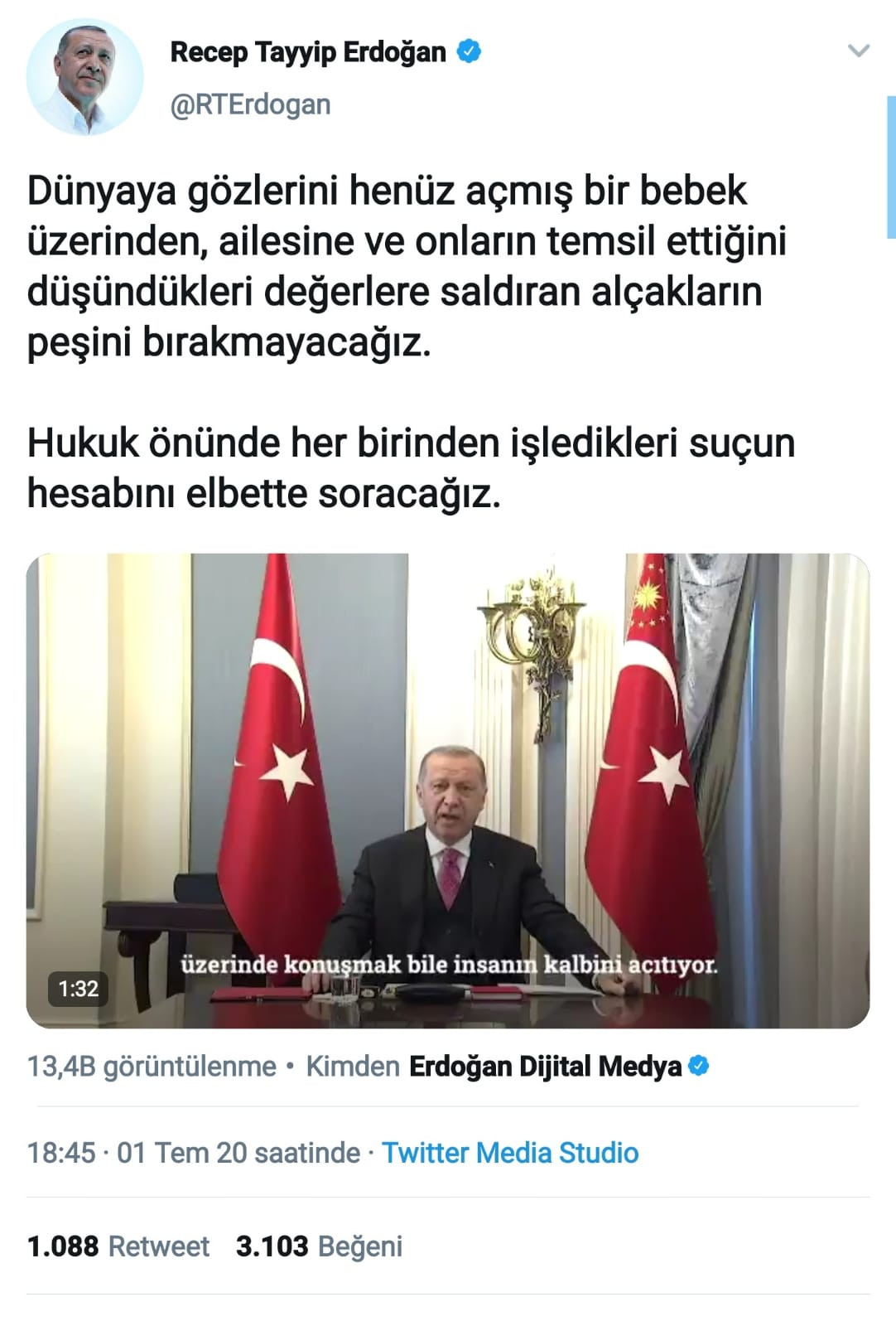 Erdoğan’ın silinen twitter mesajında ne yazıyordu? - Resim: 2