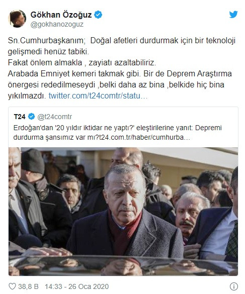 Athena Gökhan'dan Erdoğan'a deprem yanıtı - Resim: 1