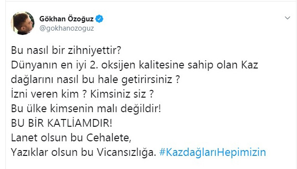 Sanatçılar Kazdağları’ndaki katliama isyan etti! - Resim: 1
