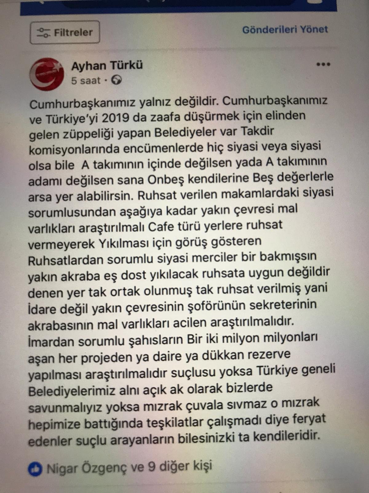 AKP’li yönetici: Mızrak artık çuvala sığmıyor, hepsinin hesabına bakın - Resim: 1