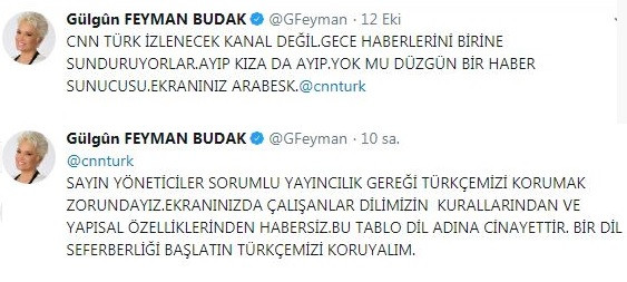 Gülgün Feyman'dan CNN Türk'e sert eleştiri: Ekranınız arabesk, sunucularınız ise... - Resim: 1