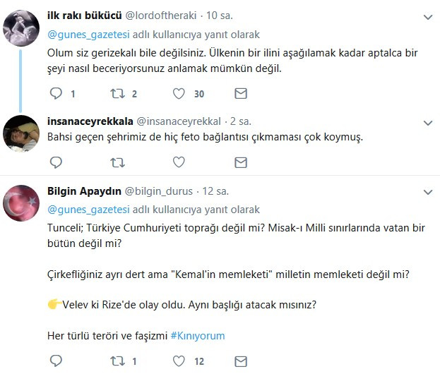 Güneş gazetesinden Tunceli ve Kılıçdaroğlu ile ilgili tepki çeken başlık - Resim: 8