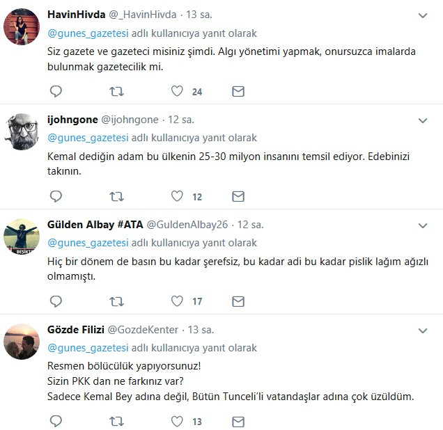 Güneş gazetesinden Tunceli ve Kılıçdaroğlu ile ilgili tepki çeken başlık - Resim: 7