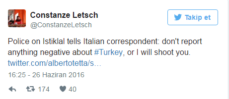 Polisten İtalyan gazeteciye: Türkiye'ye aleyhine haber yapma yoksa vururum - Resim: 1