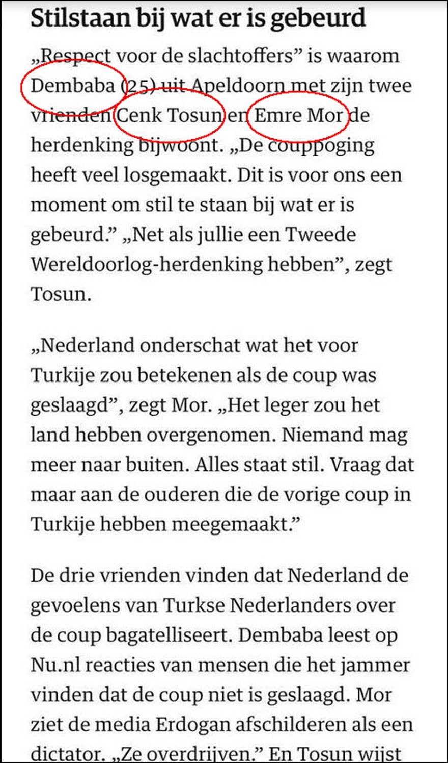 Hollanda gazetesinden 15 Temmuz skandalı - Resim: 1