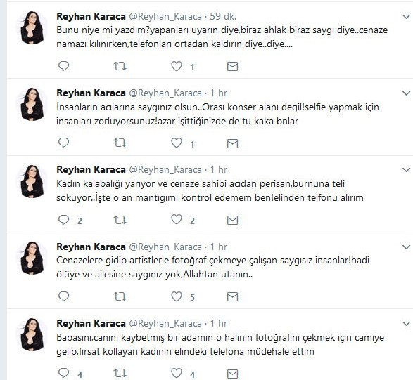 Reyhan Karaca cenazede fotoğraf çeken kadının telefonuna el koydu! - Resim: 1