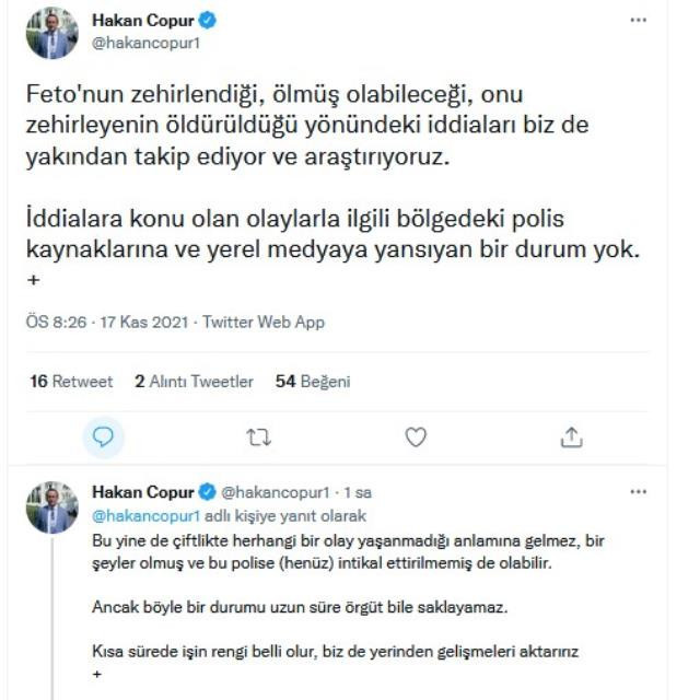 Sosyal Medyada Fetullah Gülen Öldü İddiası - Resim: 2