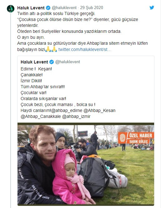 Haluk Levent: Öteden beri Suriyeliler konusunda yazdıklarım ortada - Resim: 1