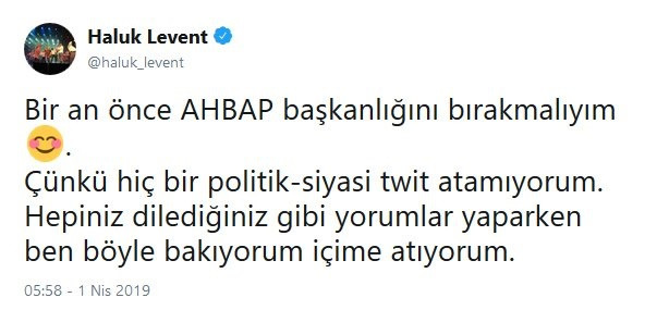 Haluk Levent’ten istifa açıklaması - Resim: 1
