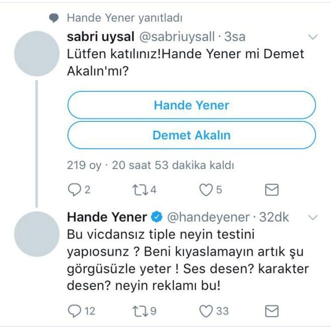 Hande Yener, Twitter’da rakibi Demet Akalın’a hakaret etti - Resim: 1