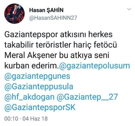 Gaziantepspor'un Başkanı Hasan Şahin Meral Akşener'i tehdit etti - Resim: 2