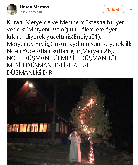 Hasan Mezarcı Noel'i kutladı: Mesih düşmanlığı Allah düşmanlığıdır - Resim: 1