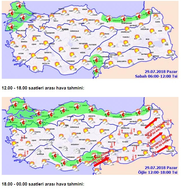 Son dakika: Meteoroloji İstanbul için saat verip uyardı (29 Temmuz 2018 hava durumu) - Resim: 1