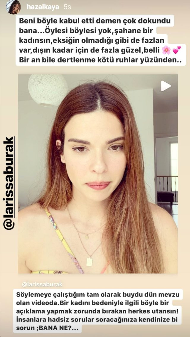 Çocuğu olmayan Larissa Gacemer'e Hazal Kaya'dan büyük destek - Resim: 1