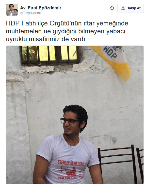 HDP iftarını karıştıran Ülkü Ocakları tişörtü - Resim: 1