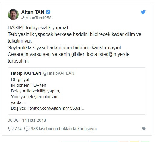 Altan Tan ve Hasip Kaplan sosyal medyada kapıştı! - Resim: 3