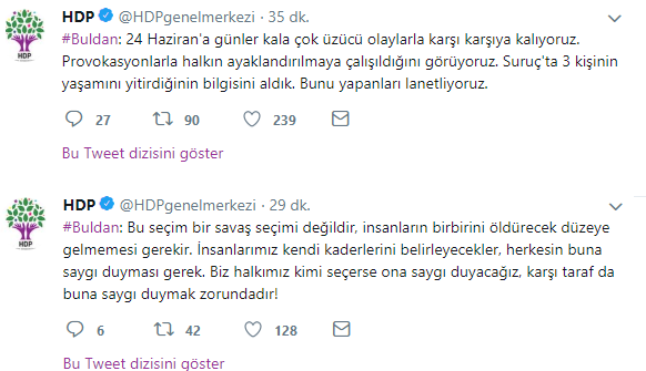 HDP'den Suruç açıklaması: Bu bir savaş seçimi değildir! - Resim: 1