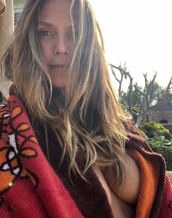 Heidi Klum'dan makyajsız ve cesur poz - Resim: 1