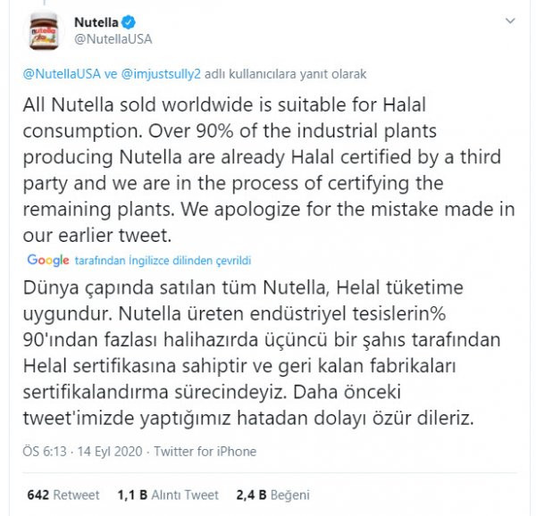 Nutella'dan ürünleriniz helal mi sorusuna yanıt: Hayır helal değil - Resim: 2