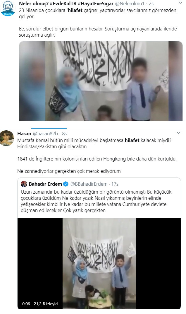 Gözü dönmüş yobazlar, minicik çocuklara hilafet çağrısı yaptırdı - Resim: 1