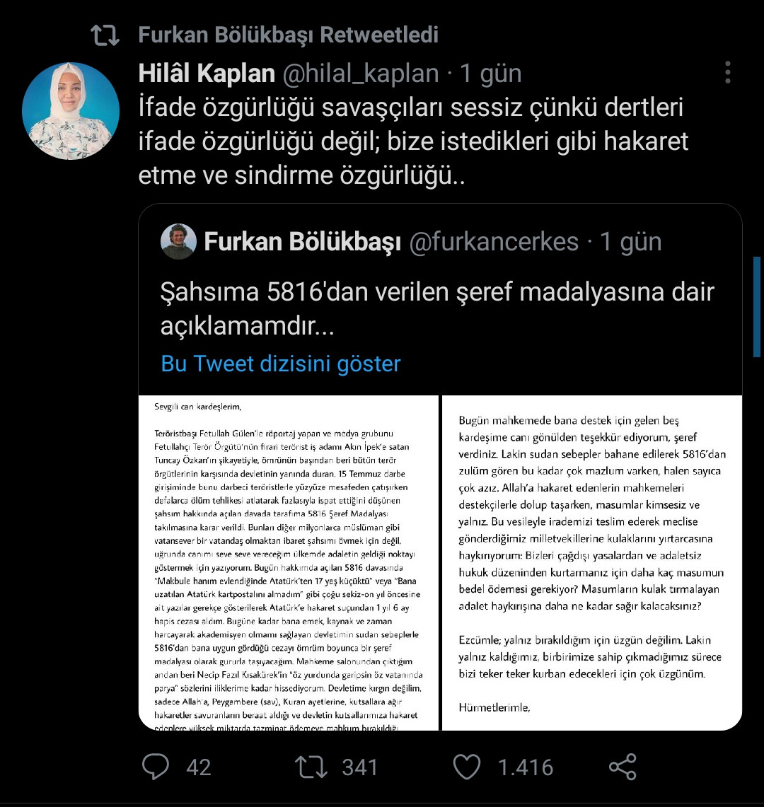 Pelikancıların Gözdesi Atatürk’e Hakaretten Ceza Aldı, Şeref Madalyası Dedi - Resim: 2