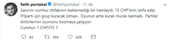 Fatih Portakal'dan 15 CHP'li vekilin İYİ Parti'ye geçmesine ilginç yorum - Resim: 1