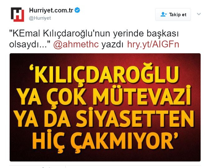 Hürriyet'ten CHP'lileri kızdıran Kılıçdaroğlu tweeti - Resim: 1