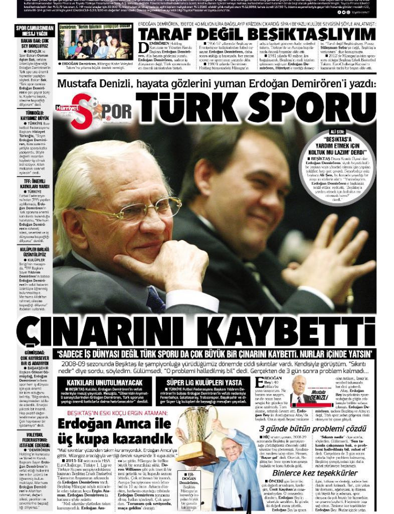 Hürriyet Erdoğan Demirören'in vefatına siyah yas logosuyla 5 sayfa ayırdı - Resim: 6