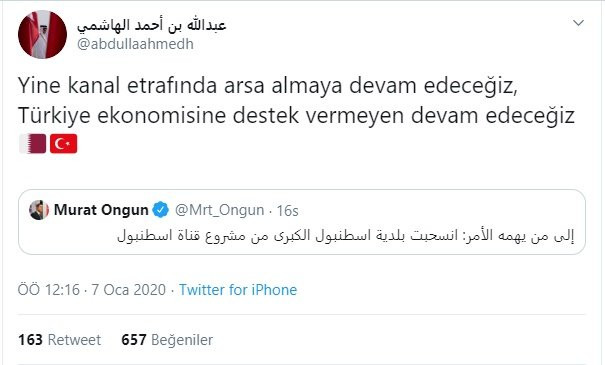 İBB Sözcüsü Ongun'a Katarlı iş insanından yanıt: Arsa almaya devam edeceğiz - Resim: 2