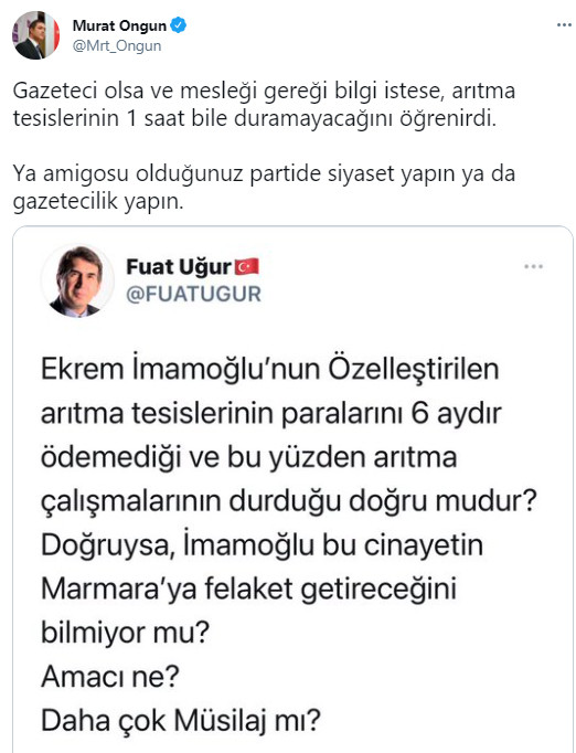 İBB'den Fuat Uğur'a Yanıt: Ya Siyaset Yapın ya da Gazetecilik - Resim: 1