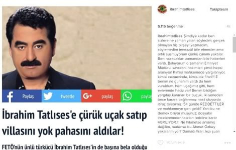 İbrahim Tatlıses: Madem bunlar FETÖ'cü benim suçum neydi? - Resim: 1