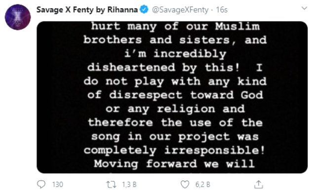 Rihanna defilesindeki skandal için müslümanlardan özür diledi - Resim: 1