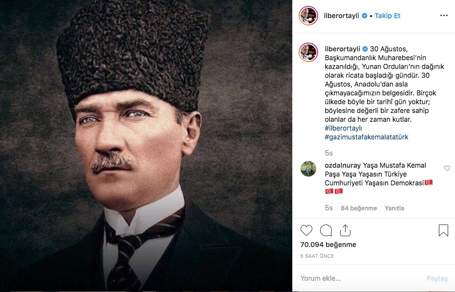 İlber Ortaylı'dan 30 Ağustos'a saygısızlık yapan AKP'li Başkana tarih dersi - Resim: 1