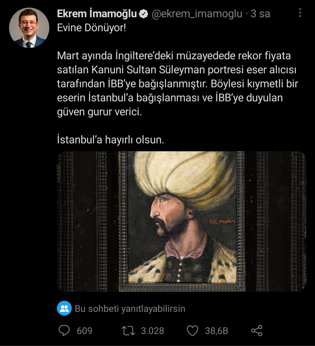 Kanuni Tablosunu İstanbul'a Hediye Eden Gizemli Kişi Merak Ediliyor - Resim: 1