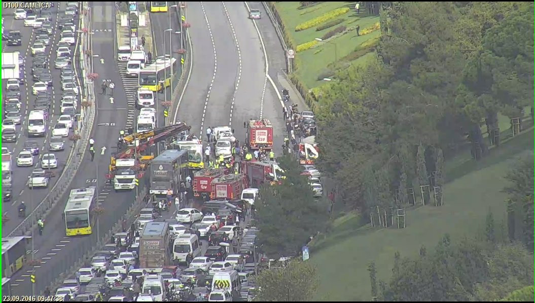 Son Dakika; Metrobüs yoldan çıktı! Yaralılar var! - Resim: 1