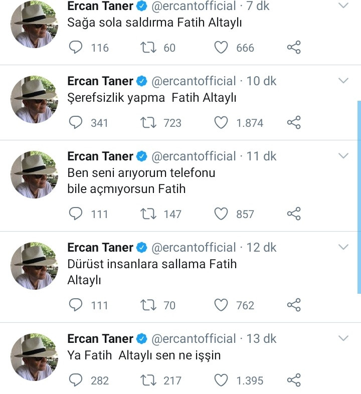 Ercan Taner: Şerefsizlik yapma Fatih Altaylı! - Resim: 1