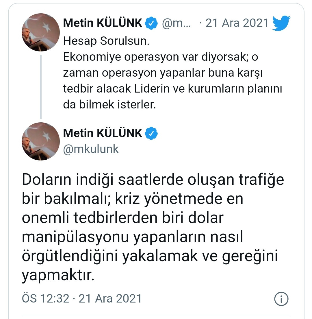 Dolar Uzmanı AKP'li Külünk'ten Dikkat Çeken Uyarı: Hesap Sorulsun - Resim: 1