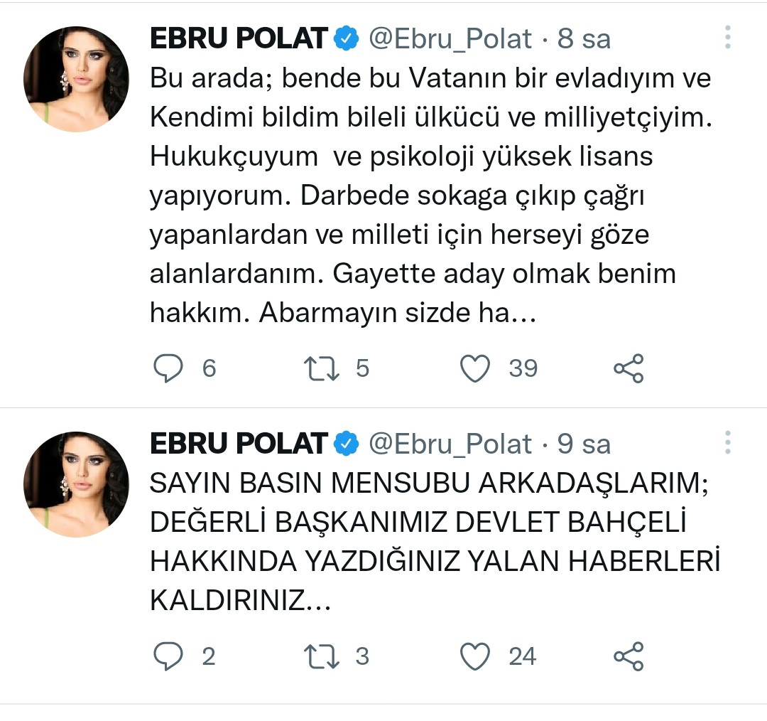 Ebru Polat'a MHP'den Adaylık Teklif Eden Devlet Bahçeli Değilmiş - Resim: 1