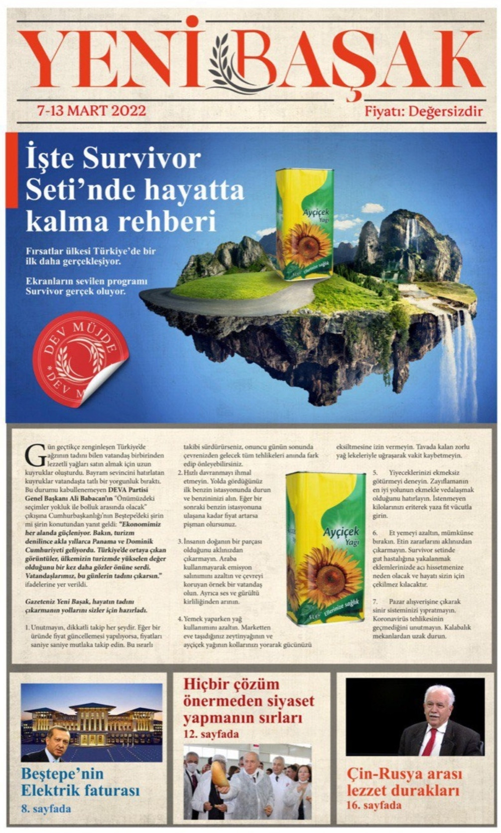 Babacan'ın DEVA Partisi Yandaş Yeni Şafak'la Dalga Geçti - Resim: 1