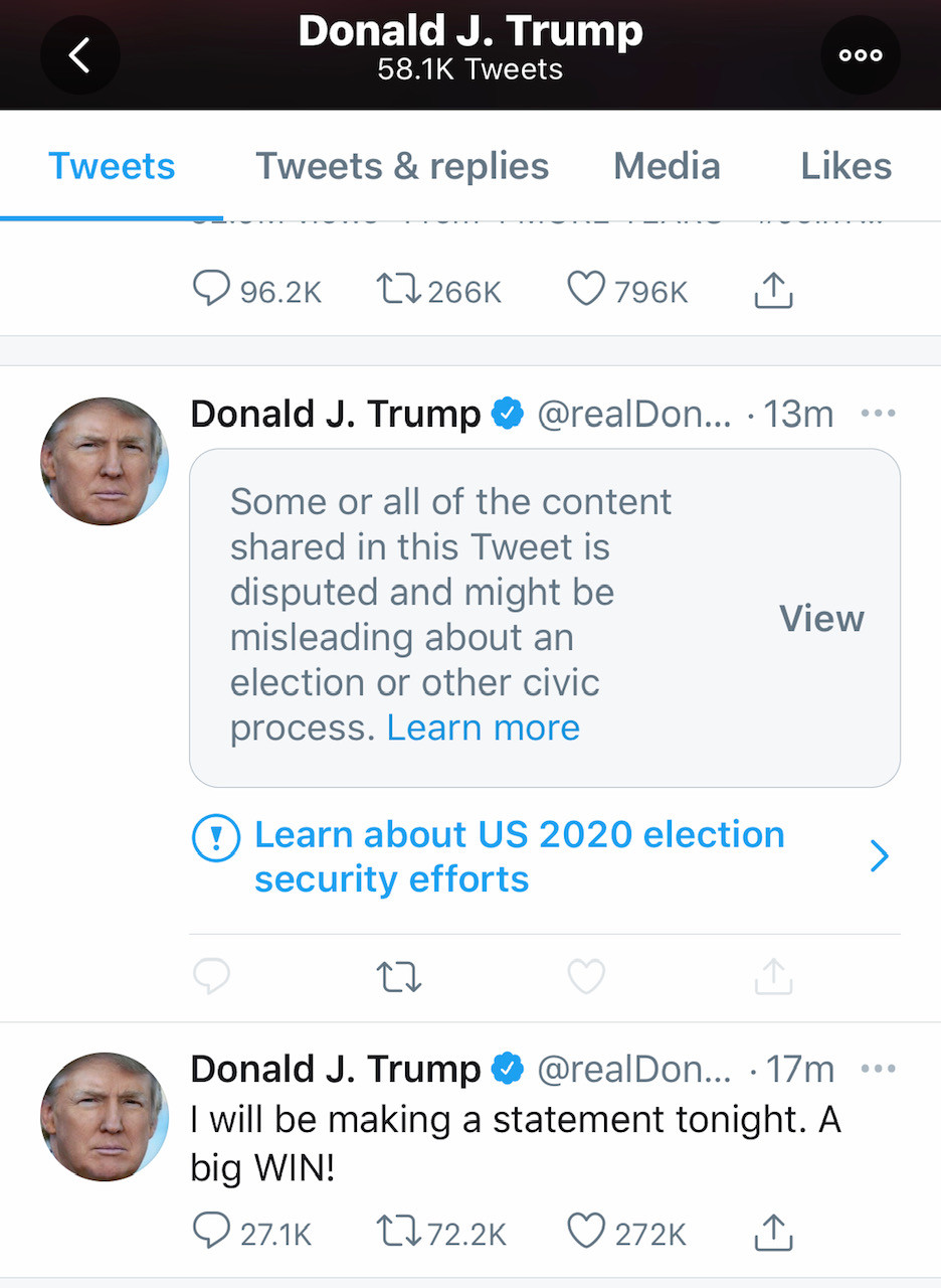 Twitter Donald Trump'ın zafer paylaşımını sildi - Resim: 1