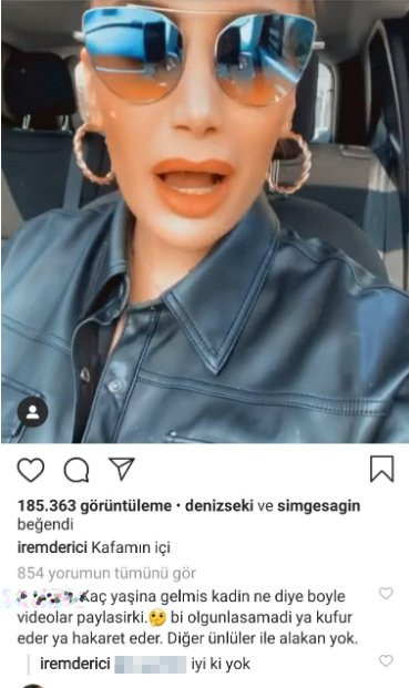 İrem Derici’ye çirkin yorum: Olgunlaşamadı, ya küfür ya hakaret eder - Resim: 1
