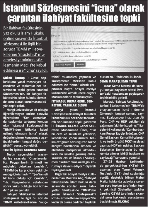 İlahiyat fakültesindeki İstanbul Sözleşmesi sorusu İslamcıları kızdırdı - Resim: 2