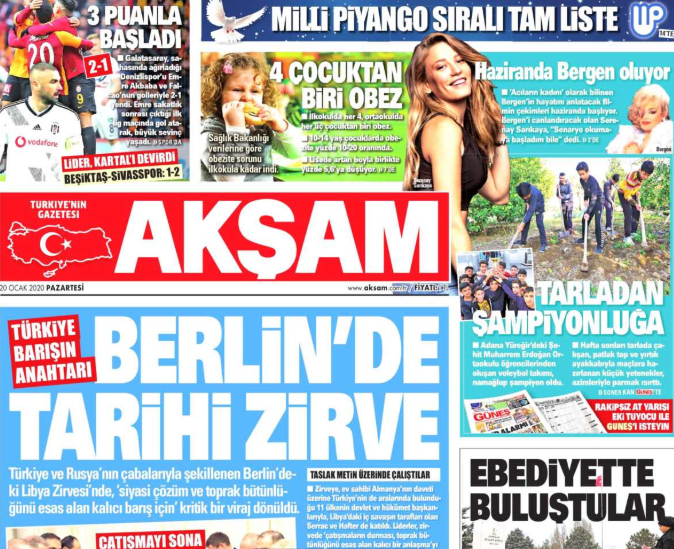 Akşam gazetesi Berlin zirvesi için ne diyeceğini şaşırdı - Resim: 1